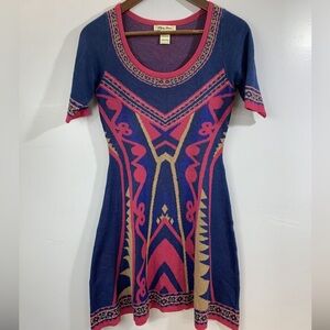 Flying Tomato- Aztec Leopard sweater dress